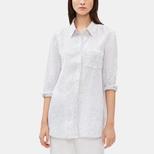 Handkerchief Linen Striped Shirt - Eileen Fisher